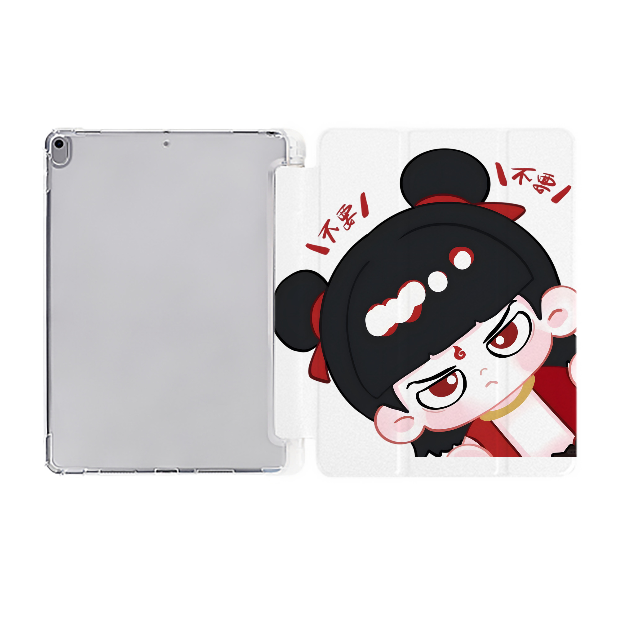 （画像用） Ne Zha 2 ナタ 魔童の大暴れ IPad ケース ペン収納付き 三つ折りスタンド PUレザー×シリコン 対応機種9.5/10.5/10.9インチ